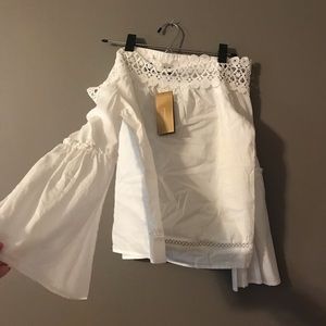White off the shoulder top